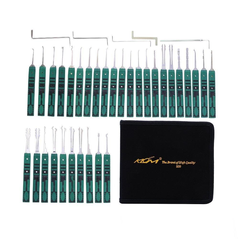 KLOM 32 Pieces Lock Pick Set (Leather Bag)