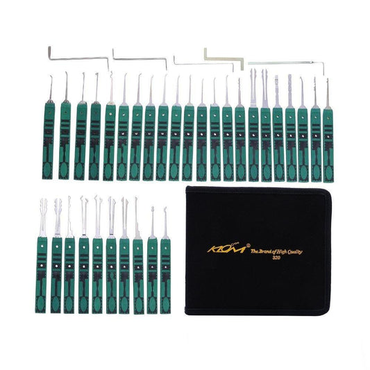 KLOM 32 Pieces Lock Pick Set (Leather Bag)