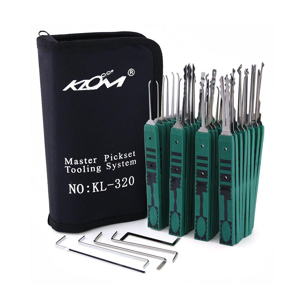KLOM 32 Pieces Lock Pick Set (Leather Bag)