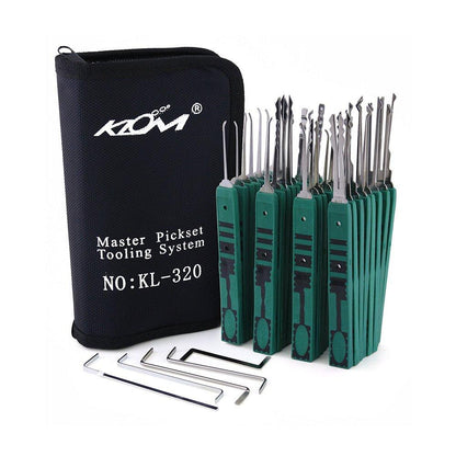 KLOM 32 Pieces Lock Pick Set (Leather Bag)