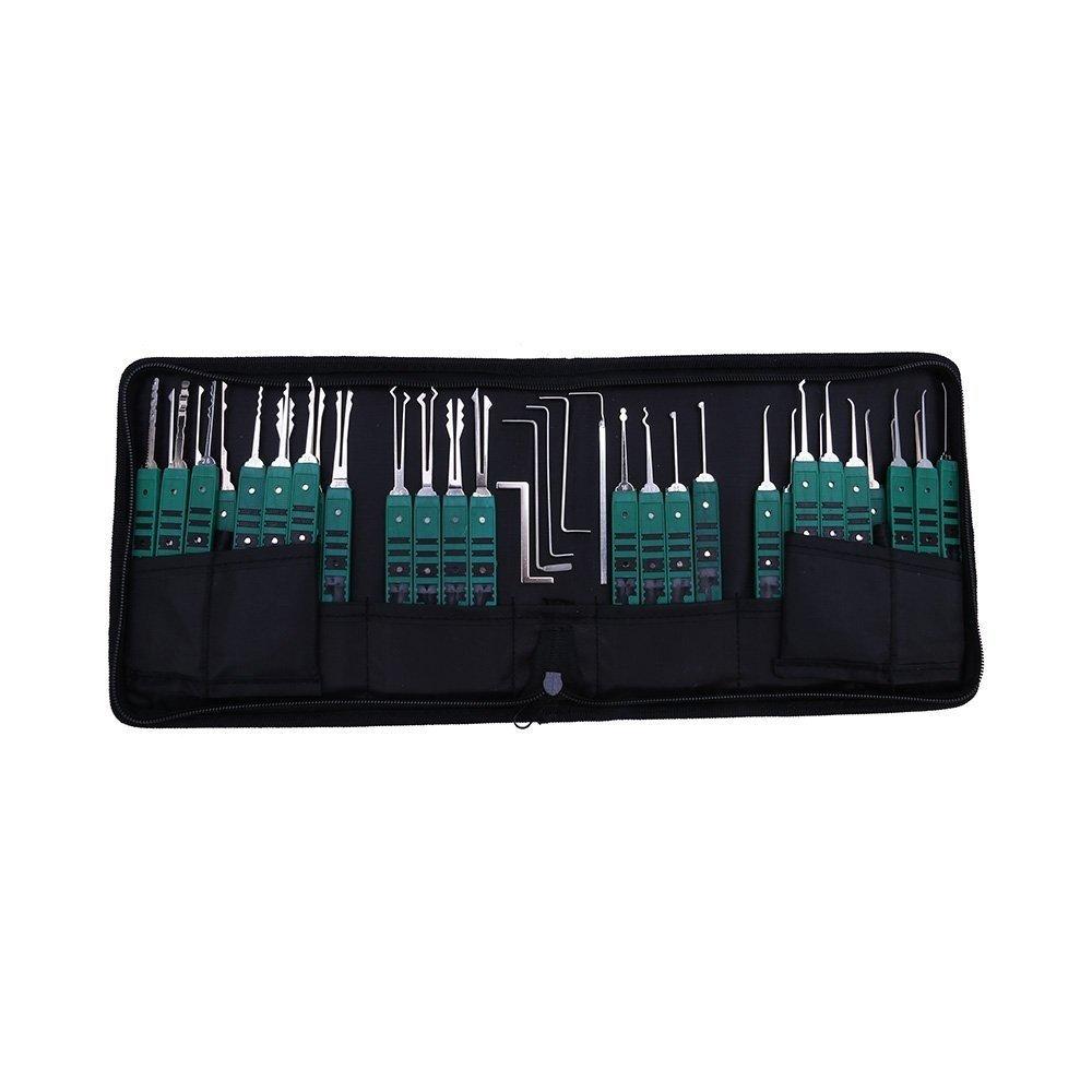 KLOM 32 Pieces Lock Pick Set (Leather Bag)