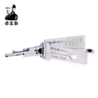 Mr. Li's Original Lishi HYN14R/HY15 2in1 Decoder and Pick for Hyundai, KIA