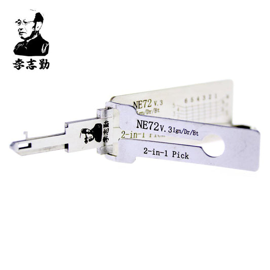Mr. Li's Original Lishi NE72 2in1 Decoder and Pick for Peugeot, Citroen, Renault