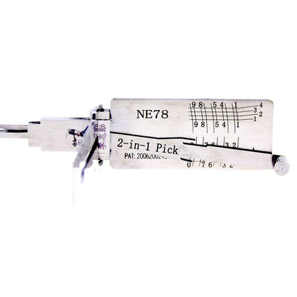Mr. Li's Original Lishi NE78 2in1 Decoder and Pick for Peugeot