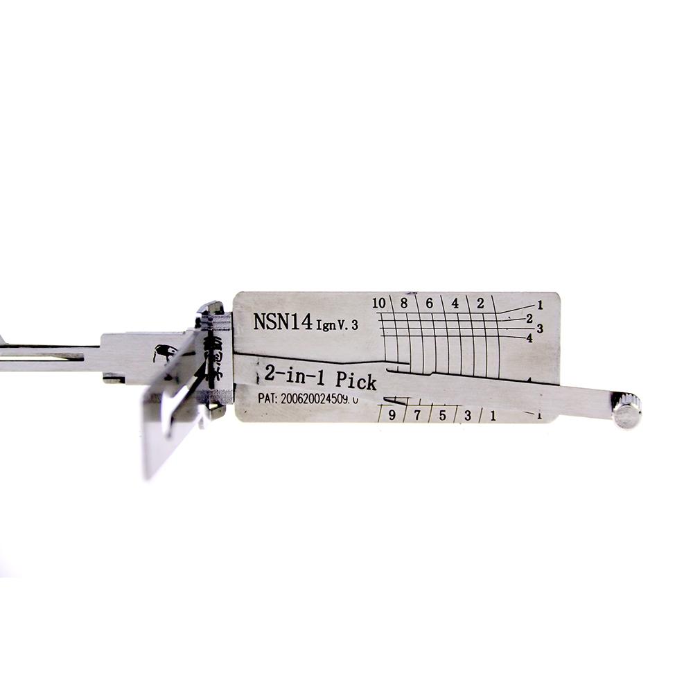 Mr. Li's Original Lishi NSN14 (Ignition) 2in1 Decoder and Pick for Nissan, Ford, Subaru