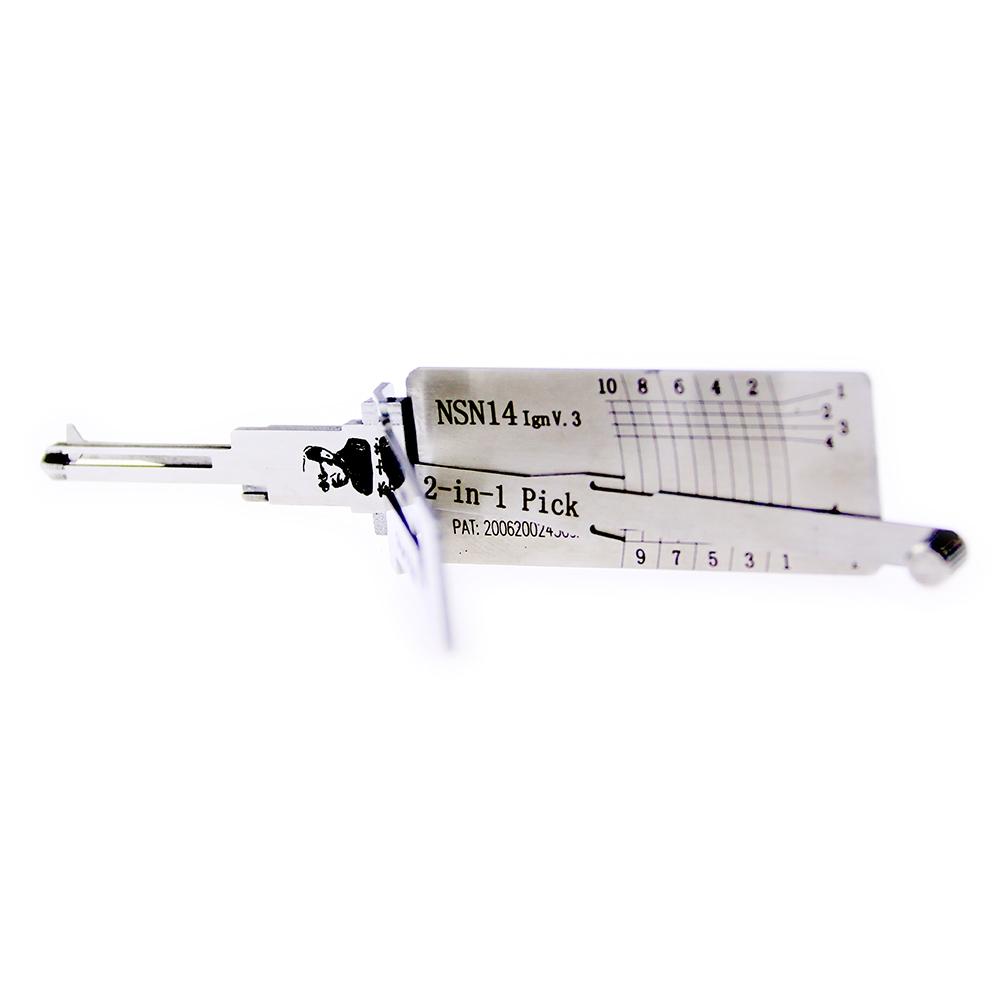 Mr. Li's Original Lishi NSN14 (Ignition) 2in1 Decoder and Pick for Nissan, Ford, Subaru