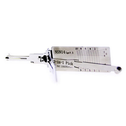 Mr. Li's Original Lishi NSN14 (Ignition) 2in1 Decoder and Pick for Nissan, Ford, Subaru