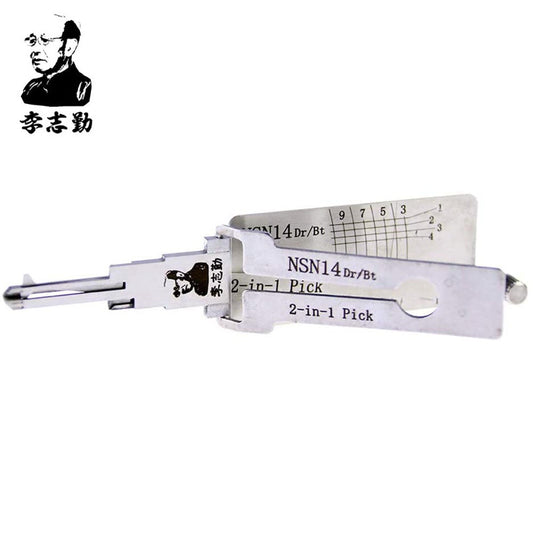 Mr. Li's Original Lishi NSN14 2in1 Decoder and Pick for Nissan, Ford, Subaru