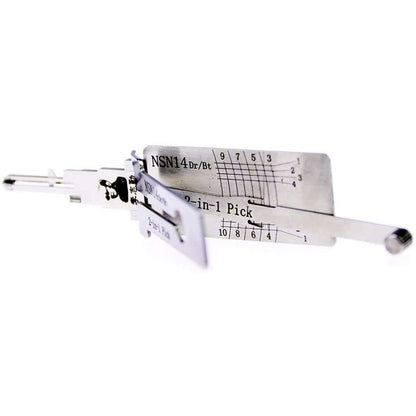 Mr. Li's Original Lishi NSN14 2in1 Decoder and Pick for Nissan, Ford, Subaru