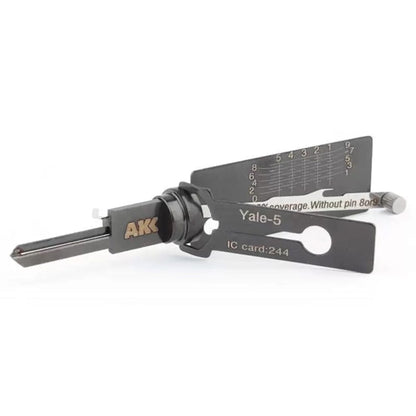 Lishi Style AKK Yale-5 2-in-1 Pick & Decoder for YALE 5-Pin Rim Cylinder