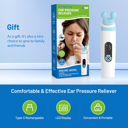 Eustachian Tube Ear Pressure Relief Device | Unclog Ears, Balance Pressure & Relieve Tinnitus | Ear Care for Travel, Diving & Swimming
