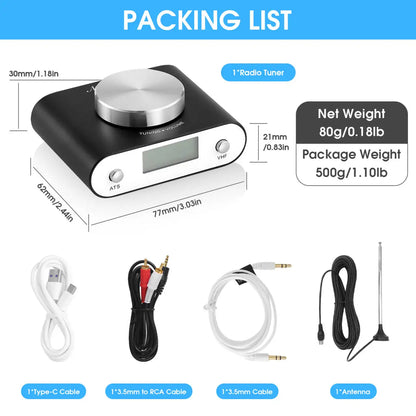 Nobsound NS-10G FM Mini 64-108MHz FM Radio Tuner for Global Use Manual/Auto Search Home/Car Radio