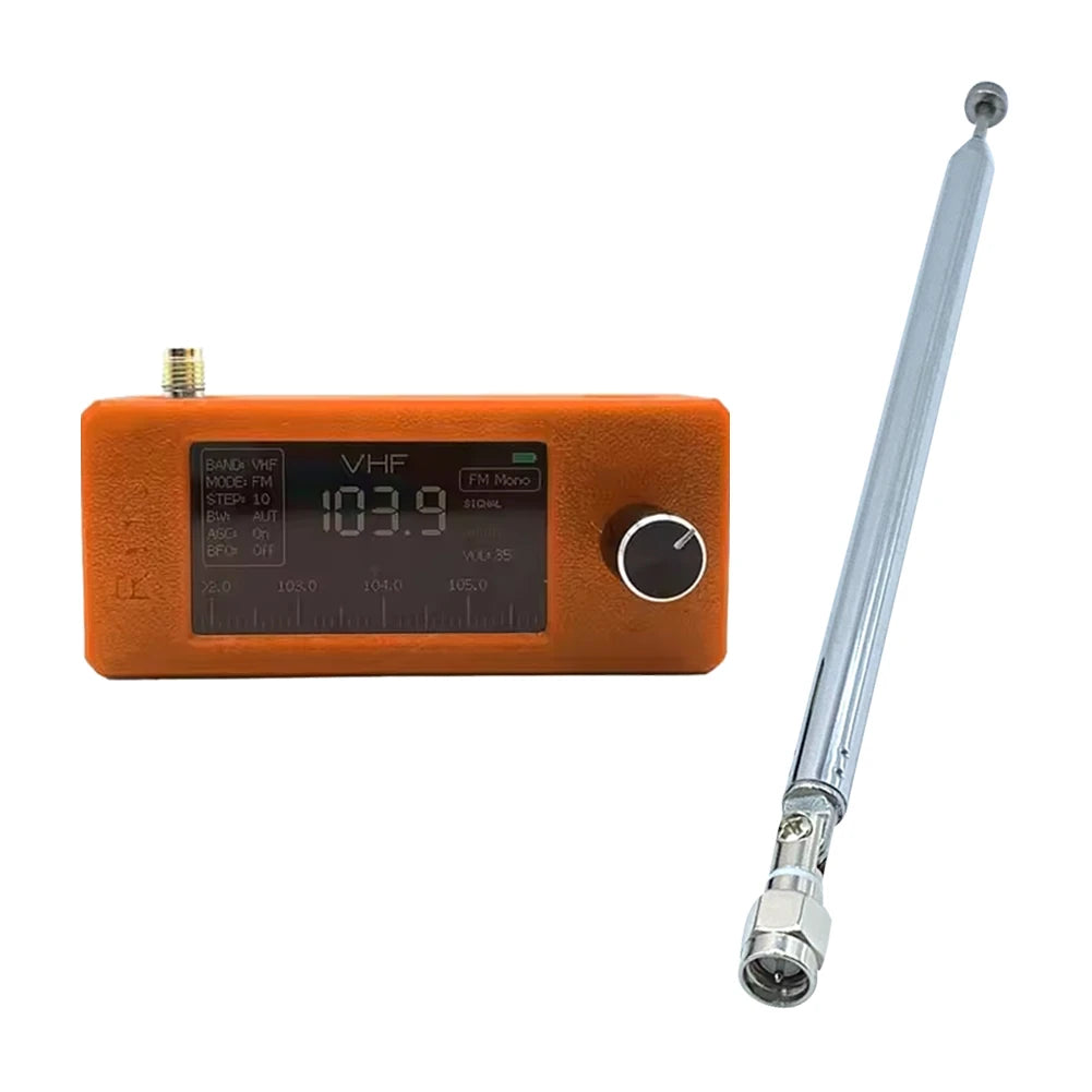 New Mini SI4732 0.5-108mhz Portable Radio LSB USB AM FM Pocket Mini Radio 1.9" IPS Screen All Band Radio Receiver with Antenna