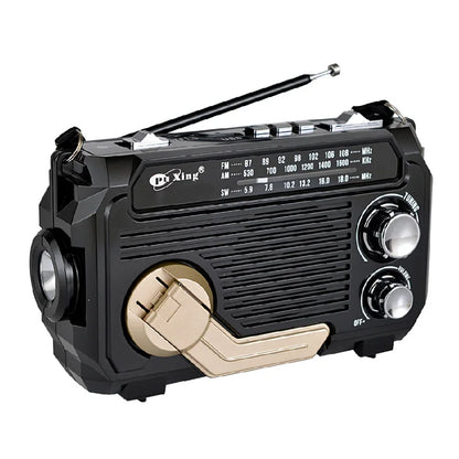 Hand Crank Radio Emergency Weather Radio Portable Power Bank Usb/Solar/Hand Crank Charging, Bluetooth Loud Volume