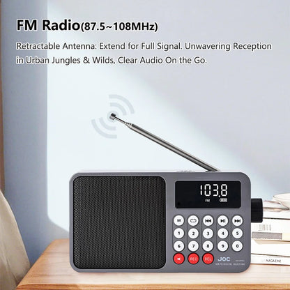 Solar FM Radio Portable Bluetooth Speaker with LED Light support Recording TF Card USB Play Wireless Speaker Radio FM Receiver