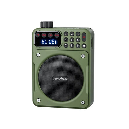 Mini Portable FM Radio Removable Rechargeable Battery Radios Receiver Bluetooth Speaker TF USB Music Player HD Voice Amplifier