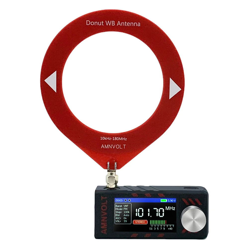New Mini SI4732 0.5-108mhz Portable Radio LSB USB AM FM Pocket Mini Radio 1.9" IPS Screen All Band Radio Receiver with Antenna