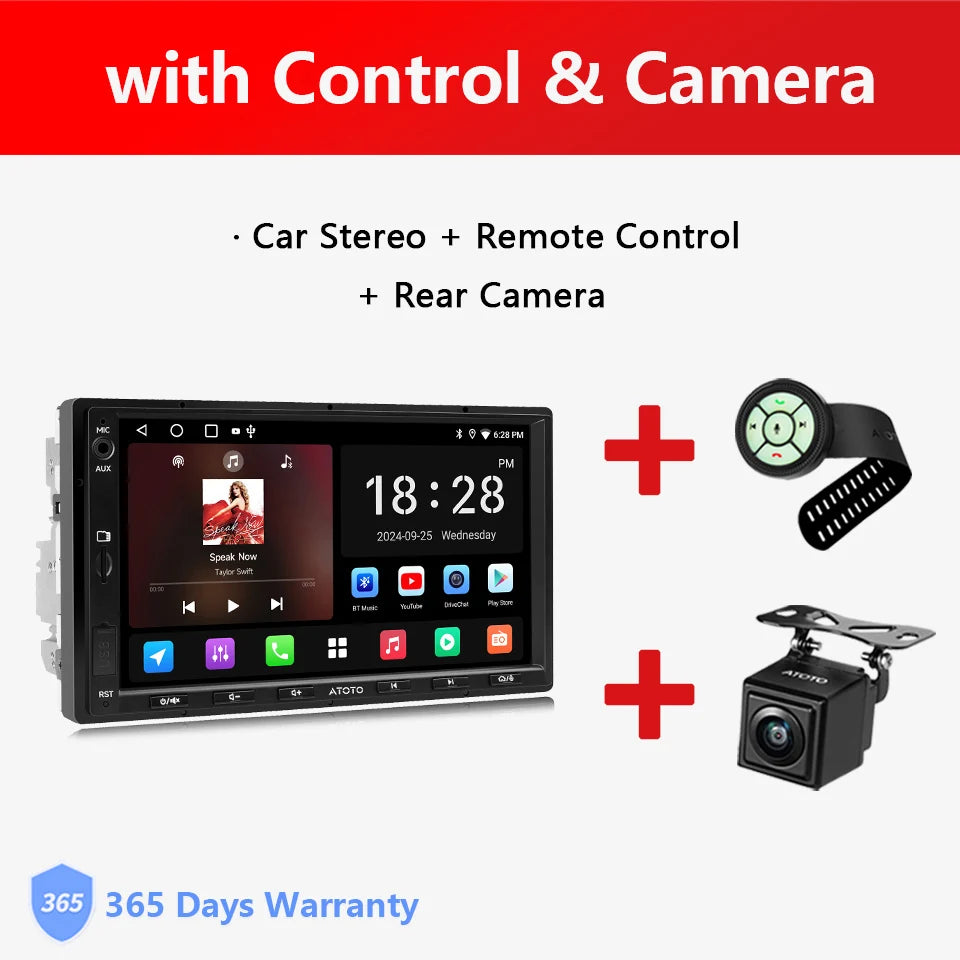 Android Double 2 Din Car Stereo 7 inch Automotive Multimedia Player Radio Auto Carplay Screen Navigation 2Din A5 A5L Atotozone