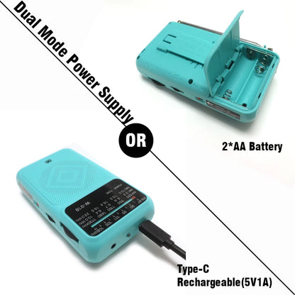 W918 Flashlight Small Full Band FM/AM/SW Emergency Survival Radio Rechargeable Portable Battery Operated Radio