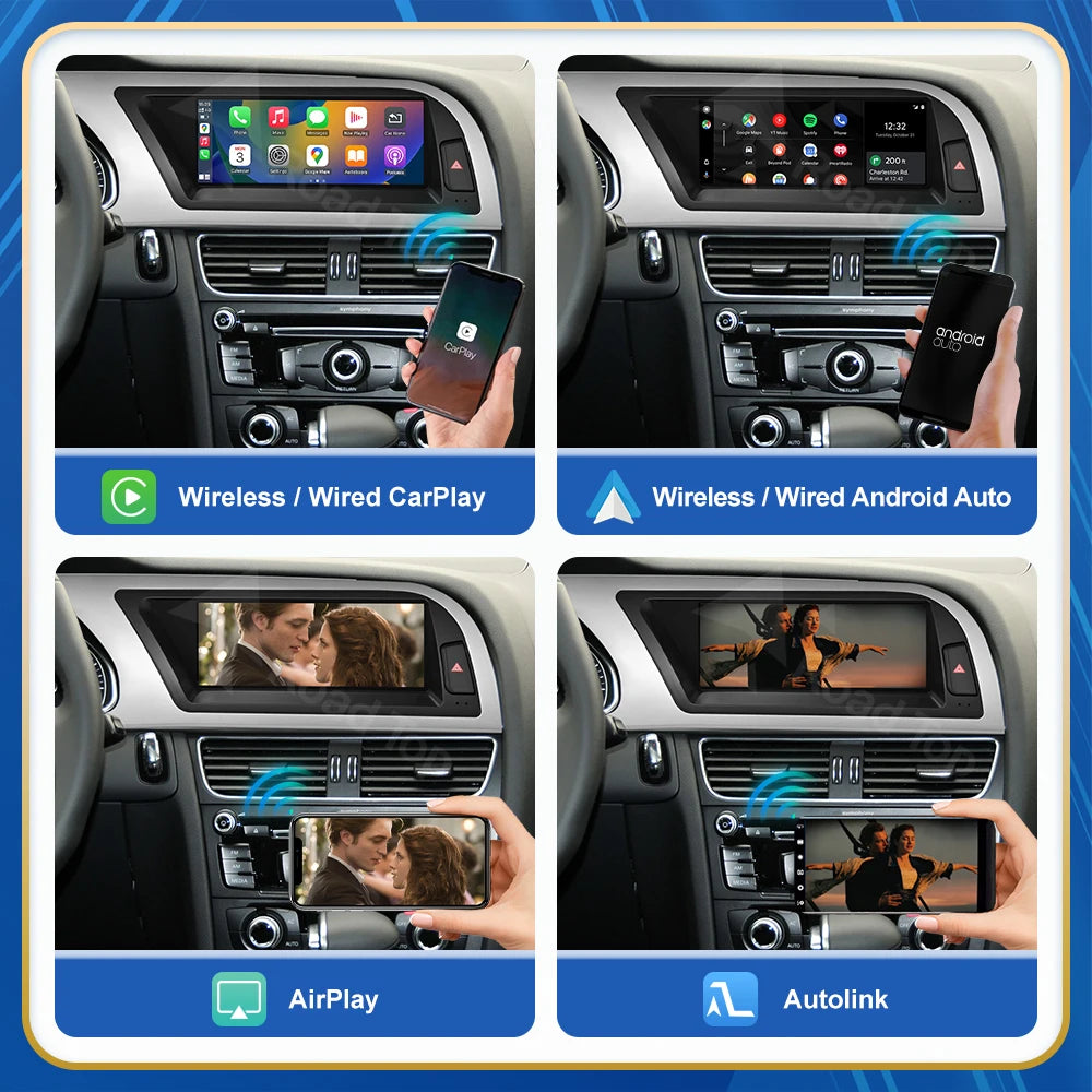 8.9 Inch 12.3'' Touch Display Multimedia Player Andriod Auto Link For Audi A4 S4 B8 2008-2016 GPS Carplay Screen Car Play
