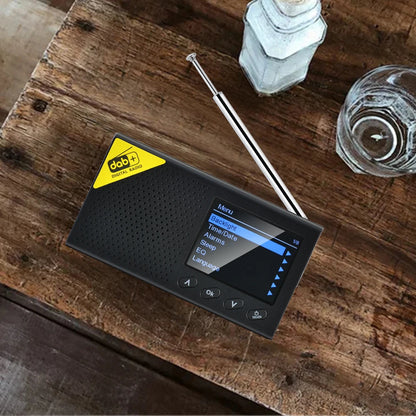 2.4 inch LCD Display Bluetooth-compatible 5.0 Digital Radio Stereo Multifunctional DAB FM Receiver Audio Broadcasting Player