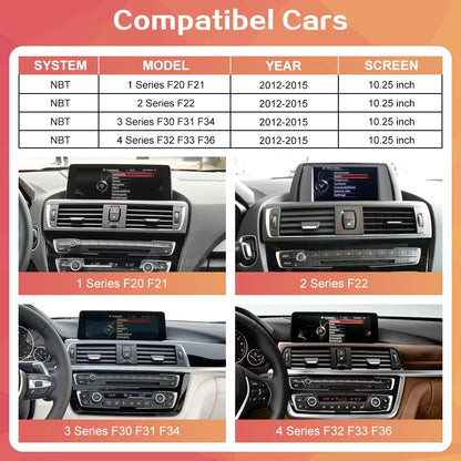 1920*720 Wireless Carplay Multimedia Screen Android Auto For BMW 1 2 3 4 Series F20 F21 F22 F23 F45 F30 F31 F33 F36 NBT System