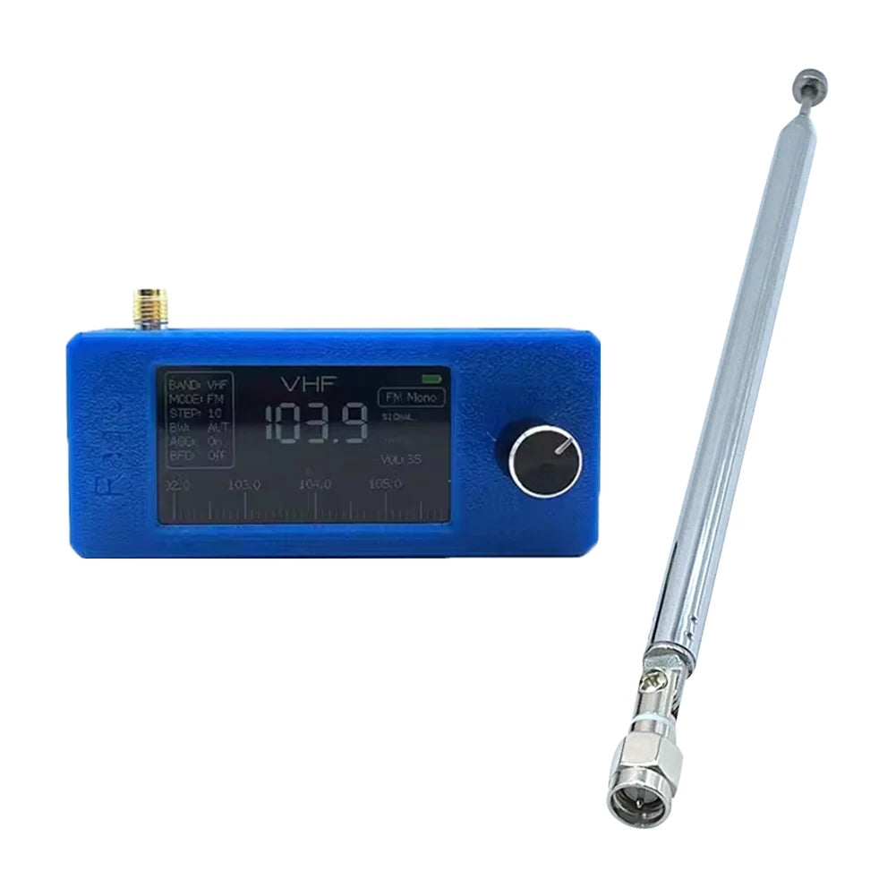 New Mini SI4732 0.5-108mhz Portable Radio LSB USB AM FM Pocket Mini Radio 1.9" IPS Screen All Band Radio Receiver with Antenna
