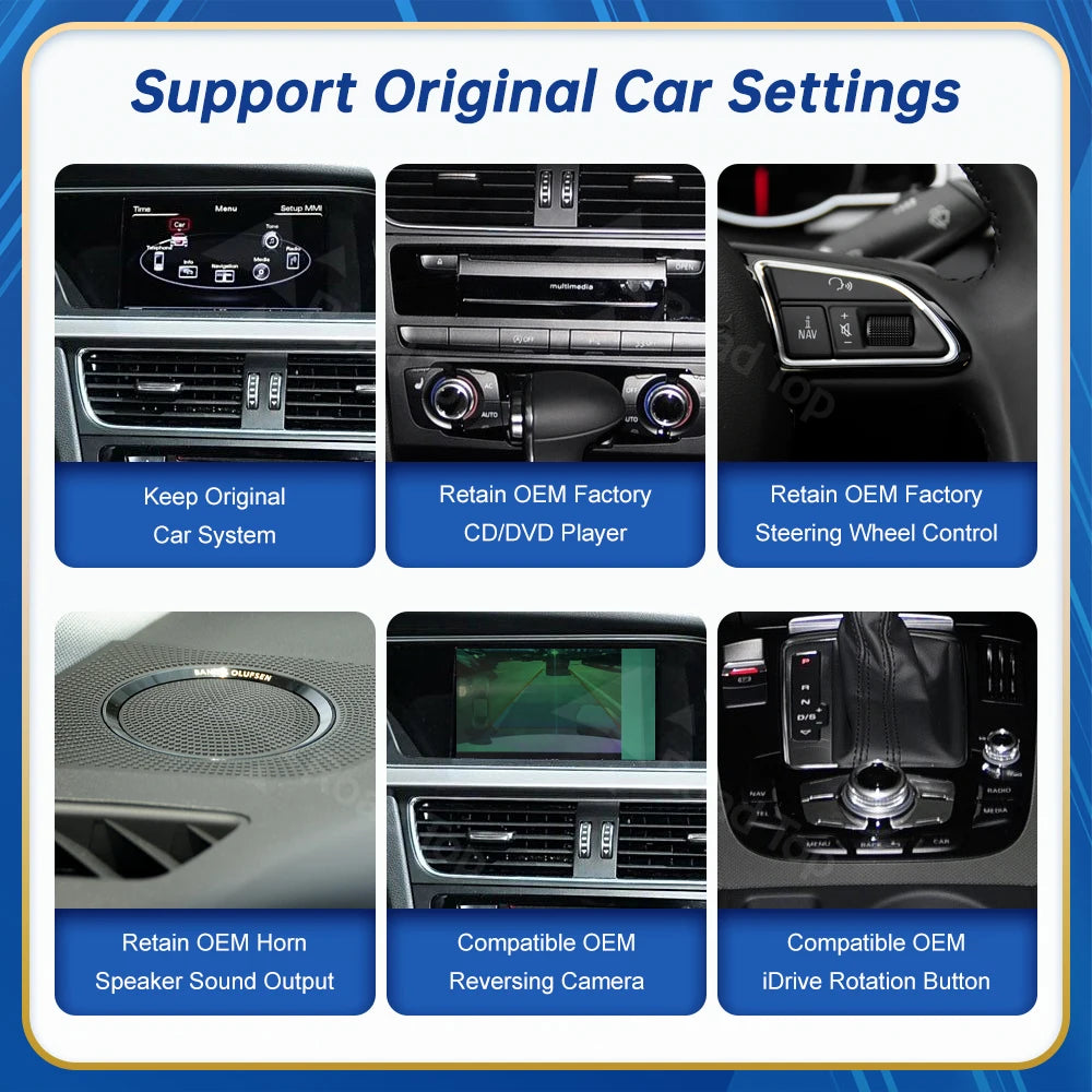 8.9 Inch 12.3'' Touch Display Multimedia Player Andriod Auto Link For Audi A4 S4 B8 2008-2016 GPS Carplay Screen Car Play