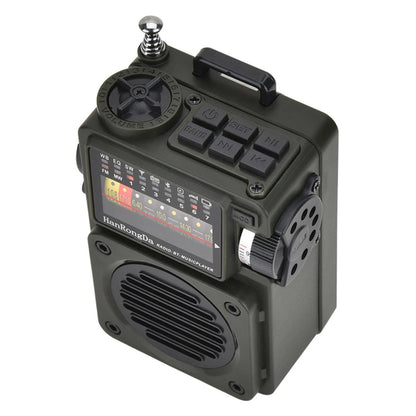 HRD-700 Full Band MW/FM /SW/WB Radio Portable Multimedia Music Player Portable Receive Signal Rechargeable Support Bluetooth TF