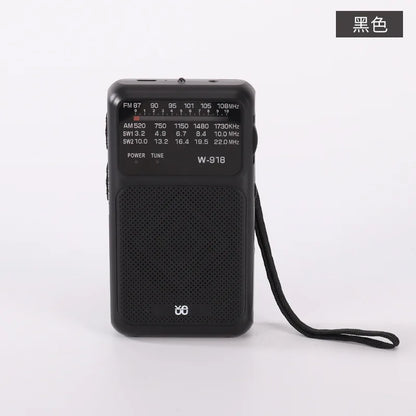 W918 Flashlight Small Full Band FM/AM/SW Emergency Survival Radio Rechargeable Portable Battery Operated Radio