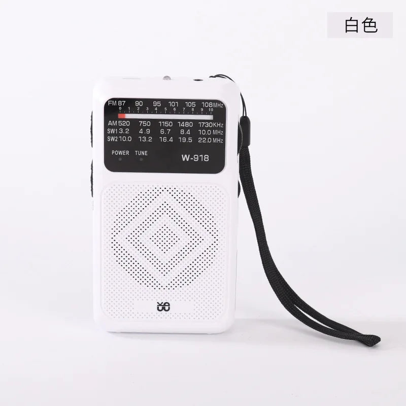 W918 Flashlight Small Full Band FM/AM/SW Emergency Survival Radio Rechargeable Portable Battery Operated Radio