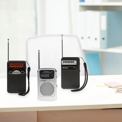 Outdoor Radio Dual Band Stereo Radio SW/AM/FM Pocket Pointer Radio LCD Display Battery Operated for Indoor Outdoor Emergency Use