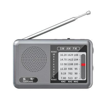 Mini Portable FM AM SW Radio High Sensitivity DSP Chip Radios Receiver Built-in Loud Volume Speaker Support 3.5mm Headphones Pla