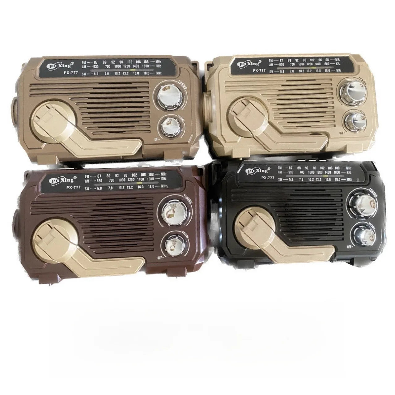 Hand Crank Radio Emergency Weather Radio Portable Power Bank Usb/Solar/Hand Crank Charging, Bluetooth Loud Volume