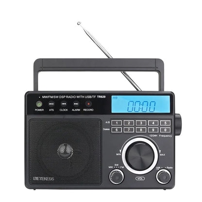 Retekess TR629 AM FM SW DSP Portable Digital Radio Backlight LCD Display Loud Volume Speaker Recorder Clock Home Elder