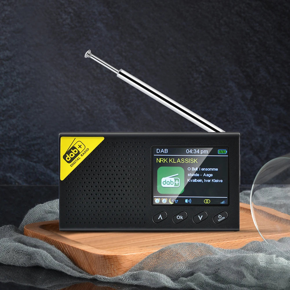 Portable Digital Radio Bluetooth-compatible 5.0 DAB/FM Receiver Broadcasting Player Rechargeable Lightweight Home office Radio