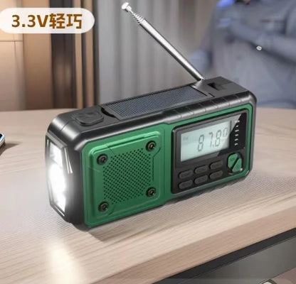 5000mAh/18500mWh Emergency Hand Crank Radio,AM FM NOAA Weather Alert Radio, Digital Display,4 Way Powered Hand Crank,Solar Radio
