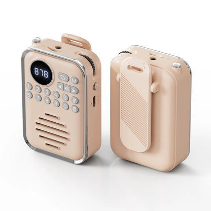 Mini Portable FM Radio HD Display Digital Radios Recevier  Wireless Bluetooth Speaker Voice Recorder Rechargeable TF Card  Playe