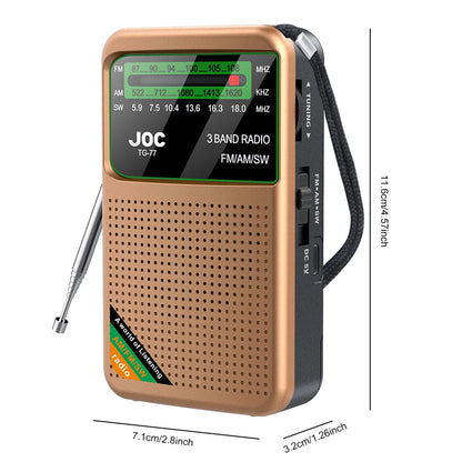 New Mini SI4732 0.5-108mhz Portable Radio LSB USB AM FM Pocket Mini Radio 1.9" IPS Screen All Band Radio Receiver with Antenna
