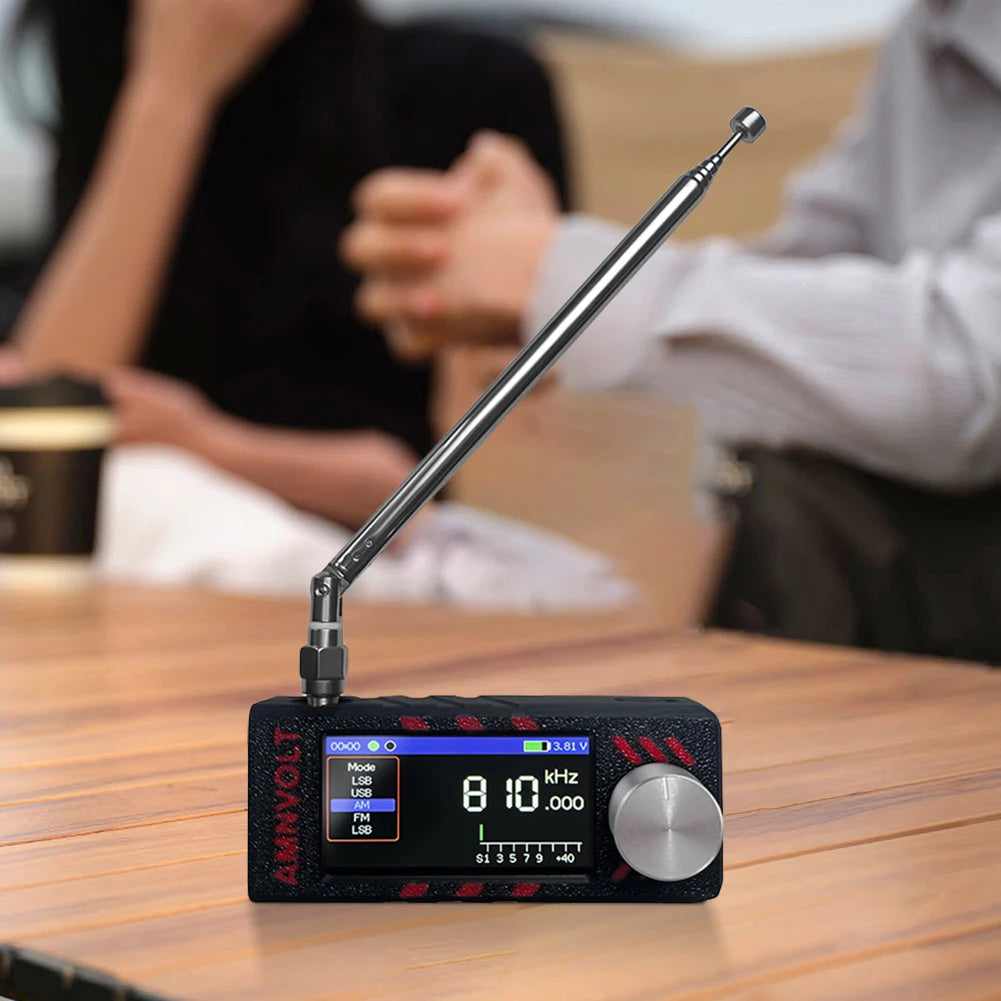 New Mini SI4732 0.5-108mhz Portable Radio LSB USB AM FM Pocket Mini Radio 1.9" IPS Screen All Band Radio Receiver with Antenna