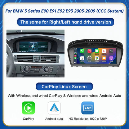 8.8inch Touch Linux Display Multimedia Player For BMW Car 3 Series E90 E91 E92 E93 2005-2011 CCC CIC GPS Carplay