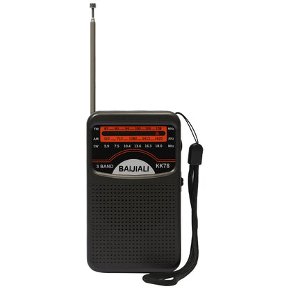 Outdoor Radio Dual Band Stereo Radio SW/AM/FM Pocket Pointer Radio LCD Display Battery Operated for Indoor Outdoor Emergency Use