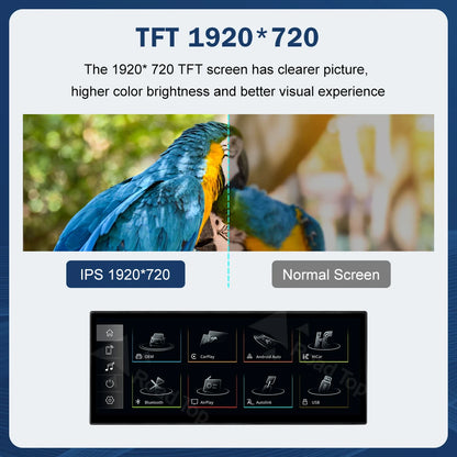 12.3inch Multimedia Display Touch Screen For Audi A4 S4 A5 S5 2014-2019 Airplay Miracast Function Wireless Carplay Android Auto