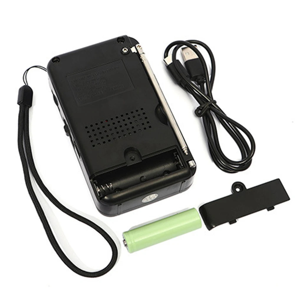 Outdoor Radio Dual Band Stereo Radio SW/AM/FM Pocket Pointer Radio LCD Display Battery Operated for Indoor Outdoor Emergency Use