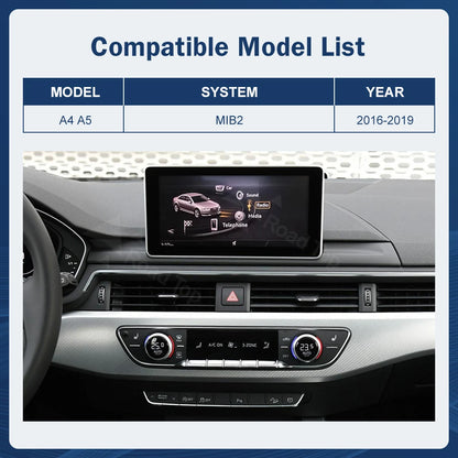 12.3inch Multimedia Display Touch Screen For Audi A4 S4 A5 S5 2014-2019 Airplay Miracast Function Wireless Carplay Android Auto