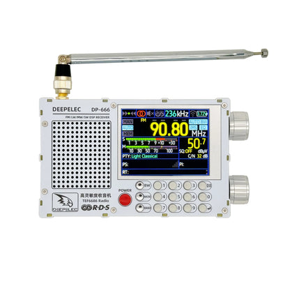 DP-666 TEF6686 Radio High Sensitivity Full Band FM AM LW MW SW Shortwave ESP32 RDS 2.8 inch IPS LCD DEEPELEC