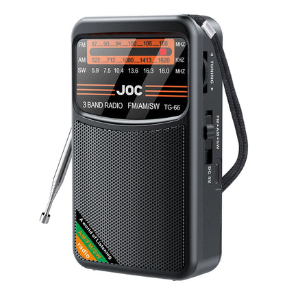Portable Mini Full Band Radio FM AM SW Radio Built-in Speaker Emergency Pocket Radio for Indoor Outdoor Walk Jogging Gym Camping