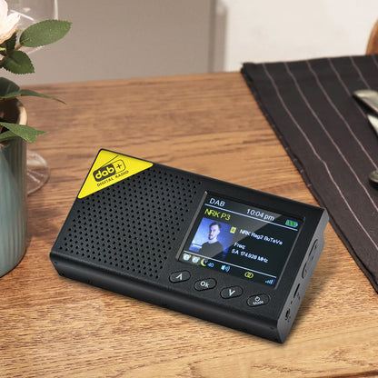 Portable Digital Radio Bluetooth-compatible 5.0 2.4 inch LCD Display DAB/FM Receiver Rechargeable Lightweight Home Radio