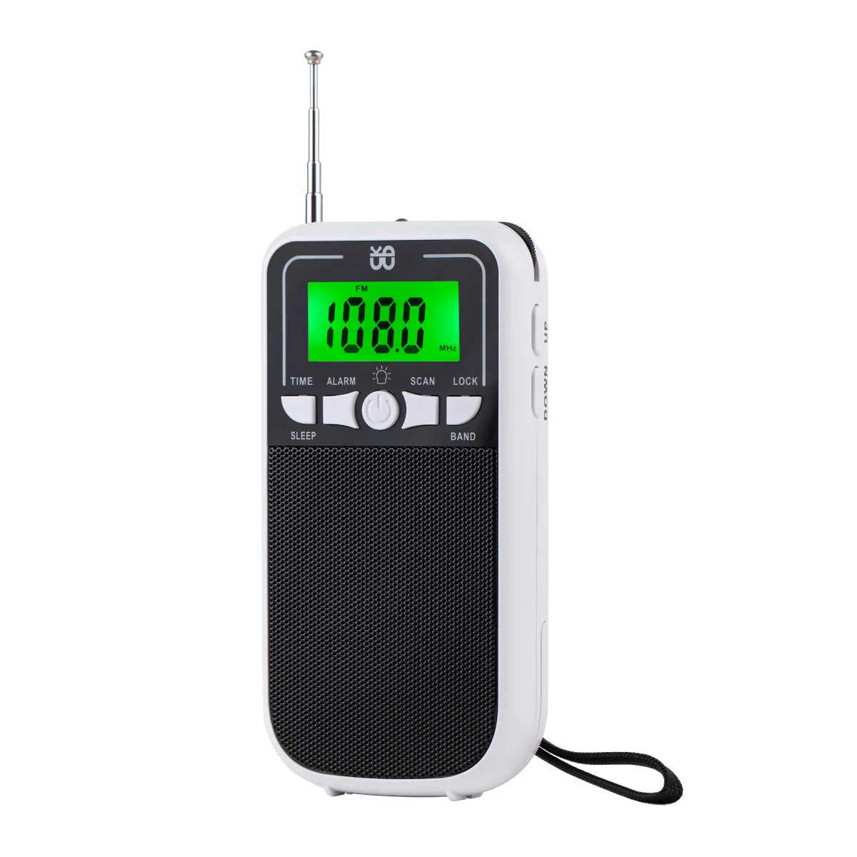 Mini Portable Radio Pocket FM/AM/SW DSP Radio Receiver Built-in Speaker with LCD Backlight Display Alarm Clock Support Timed off