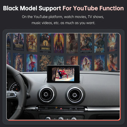 Road Top Wireless CarPlay Android Auto Decoder for Audi A3 2013-2018 with AirPlay Mirror Link Car Play Rear Camera BT Functions